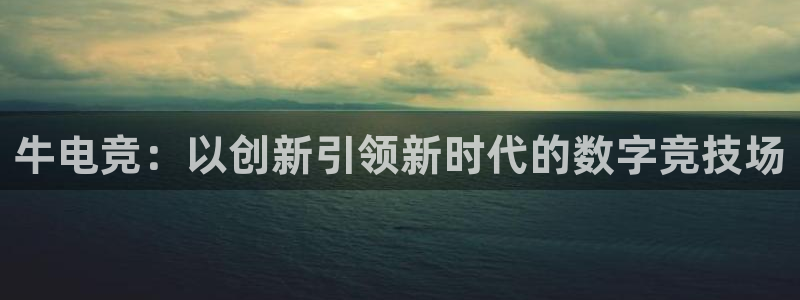 小艾电竞现在叫什么：牛电竞：以创新引领新时代的数字竞技场